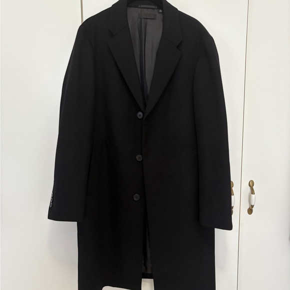 Uniqlo Men XS Wool Cashmere Chesterfield Coat Black - Picture 1 of 3